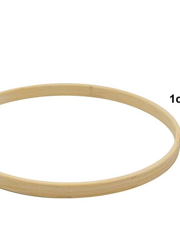 Bambus-Holzring mit 1 cm Breite und 0,5 cm Dicke – stabile Holzreifen für Makramee und Bastelarbeiten