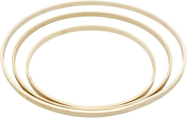 Bambus Ringe 6er-Pack Holzringe zum Basteln Traumfänger Holzring Holzreifen – Bild 8