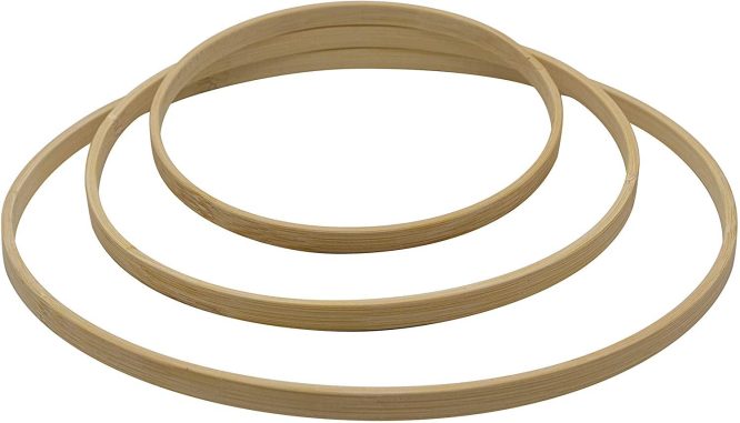 Bambus Ringe Holzringe zum Basteln Blumengestecke (3-Pack, 20cm) – Bild 5